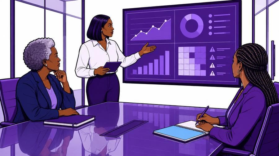 An illustration of Black women from three generations working together, representing the mission of Ctrl+Alt+Elite